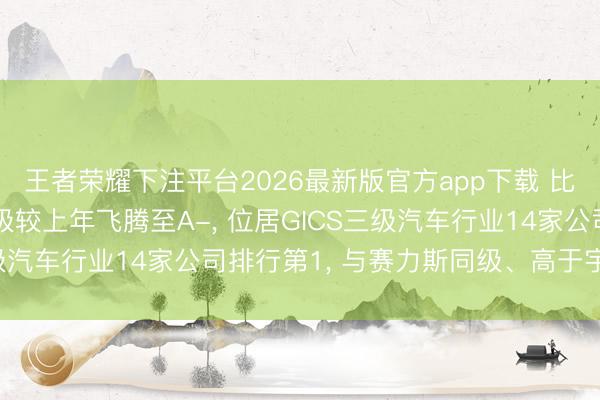 王者荣耀下注平台2026最新版官方app下载 比亚迪伦交所 ESG评级较上年飞腾至A-， 位居GICS三级汽车行业14家公司排行第1， 与赛力斯同级、高于宇通客车